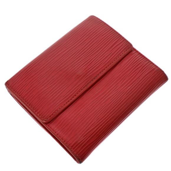 Louis Vuitton Bifold Red Carte Epi Wallet Monnaie Porte - Picture 1 of 6